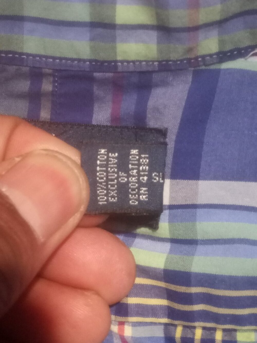 Ralph Lauren Shirt Mens 2XB Big Blue Multicolor Plaid Classic Fit Button Down - Picture 11 of 13